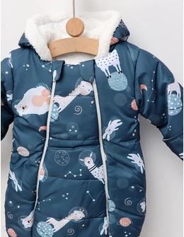 Sac de dormit, Animalute Astronaut, albastru