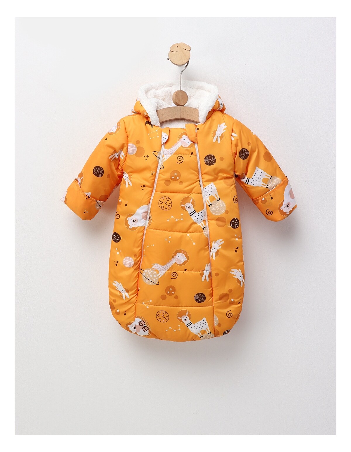 Sac de dormit, Animalute Astronaut, galben