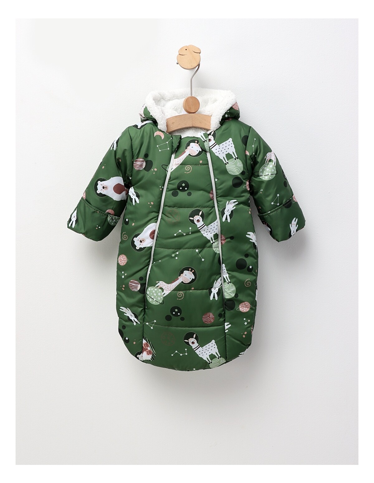 Sac de dormit, Animalute Astronaut, verde