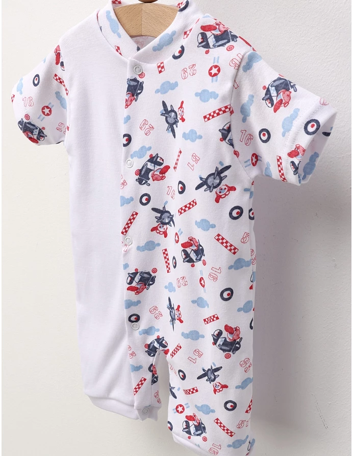 Salopeta bebe, imprimata airplane boy picture - 4