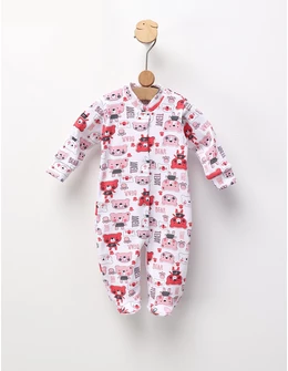 Salopeta bebe Romania Teddy Bear, rosu