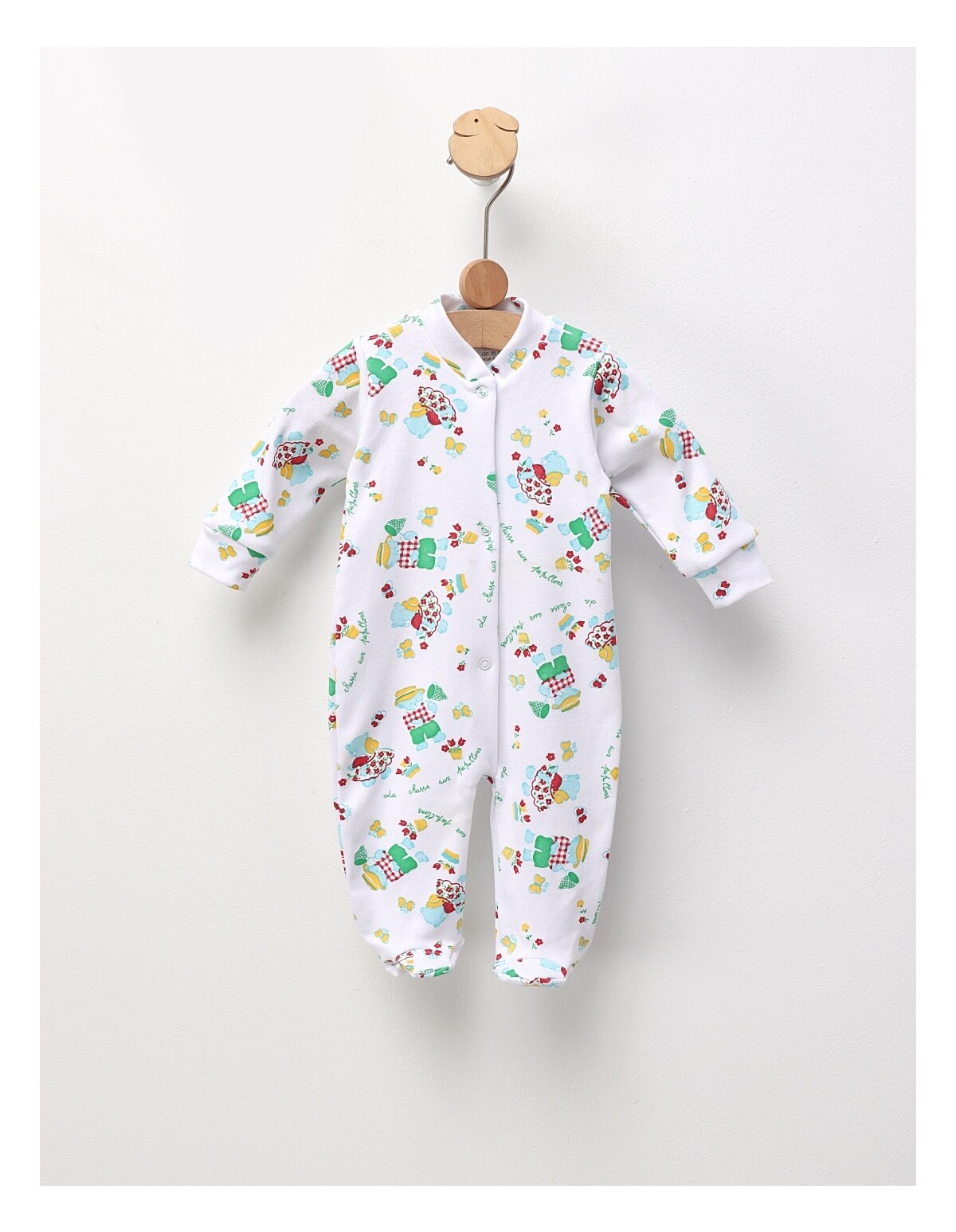 Salopeta bebe Romania Ursi-Fluturasi, verde
