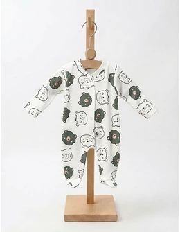 Salopeta cu botosei, cap de ursulet verde 62 (0-3 luni)