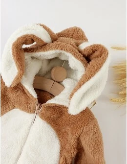 Salopeta cocolino cu botosei iepure Missi bej