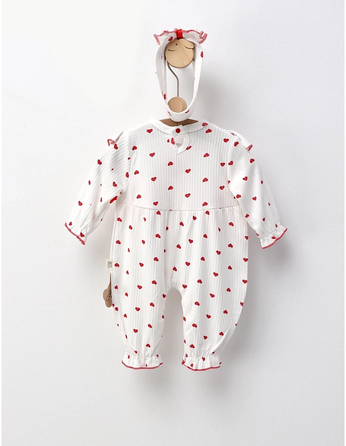 Salopeta cu bentita, Jennifer, alb rosu picture - 3