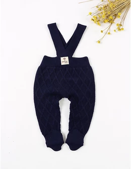 Salopeta cu botosei si bretele, bleumarin