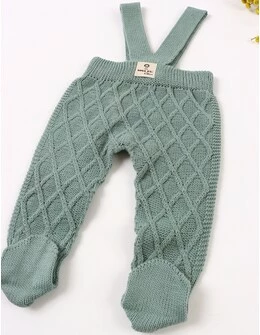 Salopeta cu botosei si bretele, verde