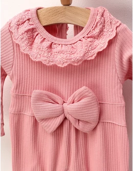 Salopeta cu fes Magda, model roz-prafuit