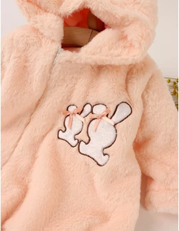 Salopeta de blanita corai 2 iepurasi