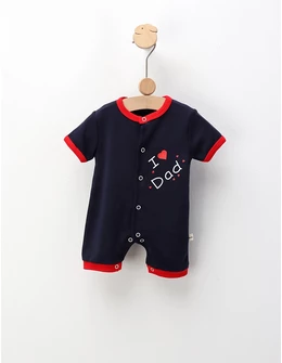 Salopeta de vara, I Love Dad, bleumarin-rosu