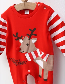 Salopeta Merry Christmas Ren, rosu