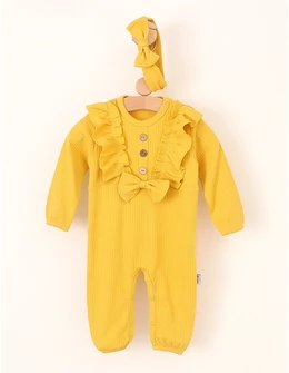 Salopeta + bentita model cu funda, galben 1