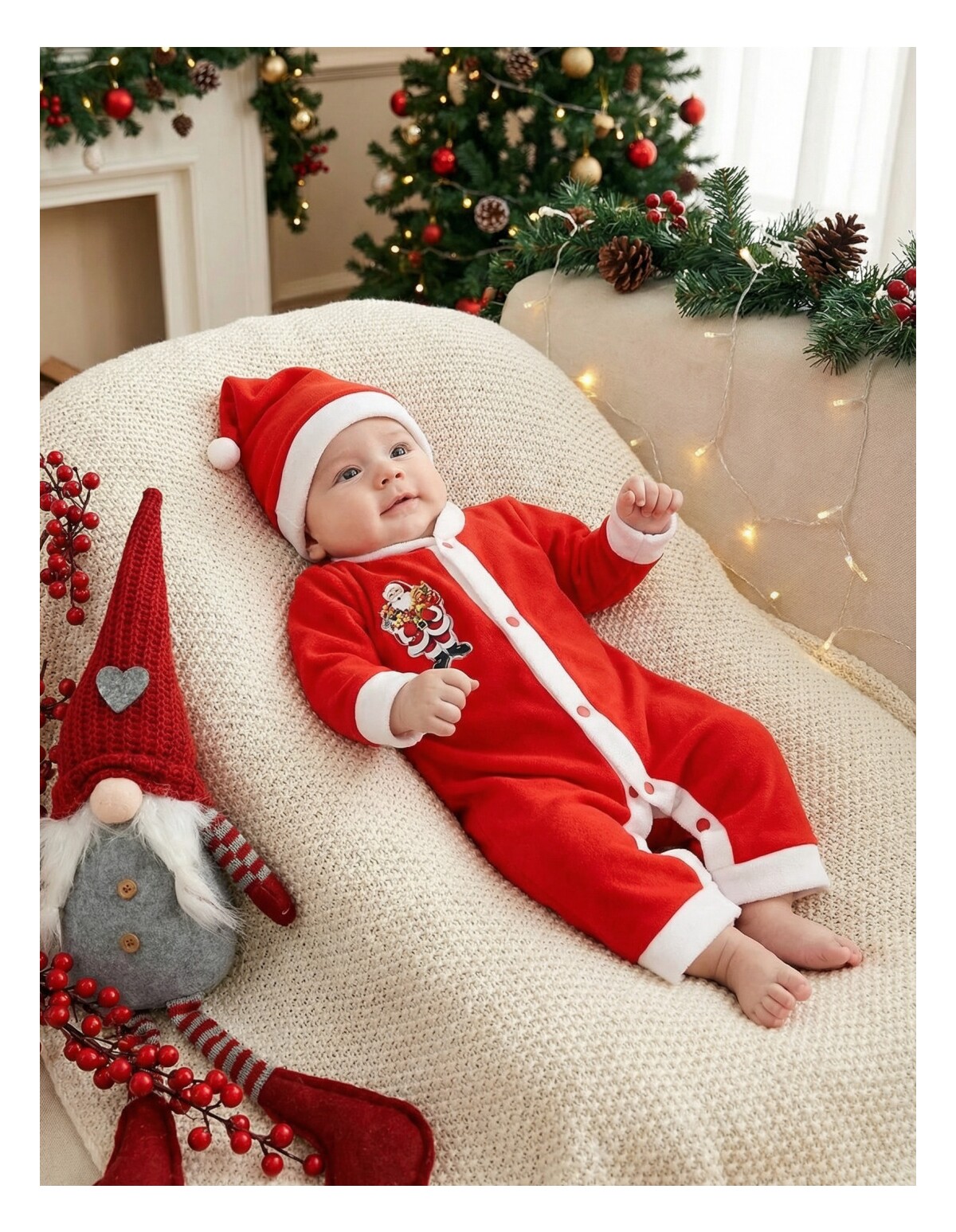 Salopeta polar Craciun + fes Honnye