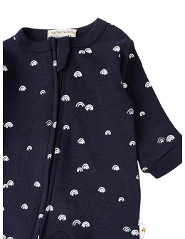 Salopeta premium, cu botosei Rain, bleumarin