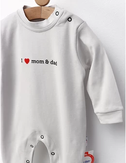 Salopeta premium, I Love Mom and Dad, gri