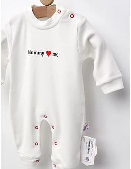 Salopeta premium, Mommy Love Me, alb