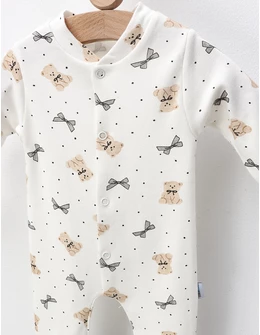 Salopeta Toy Bear, model alb