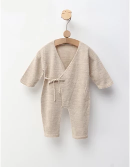 Salopeta tricotata Sabrina, model crem