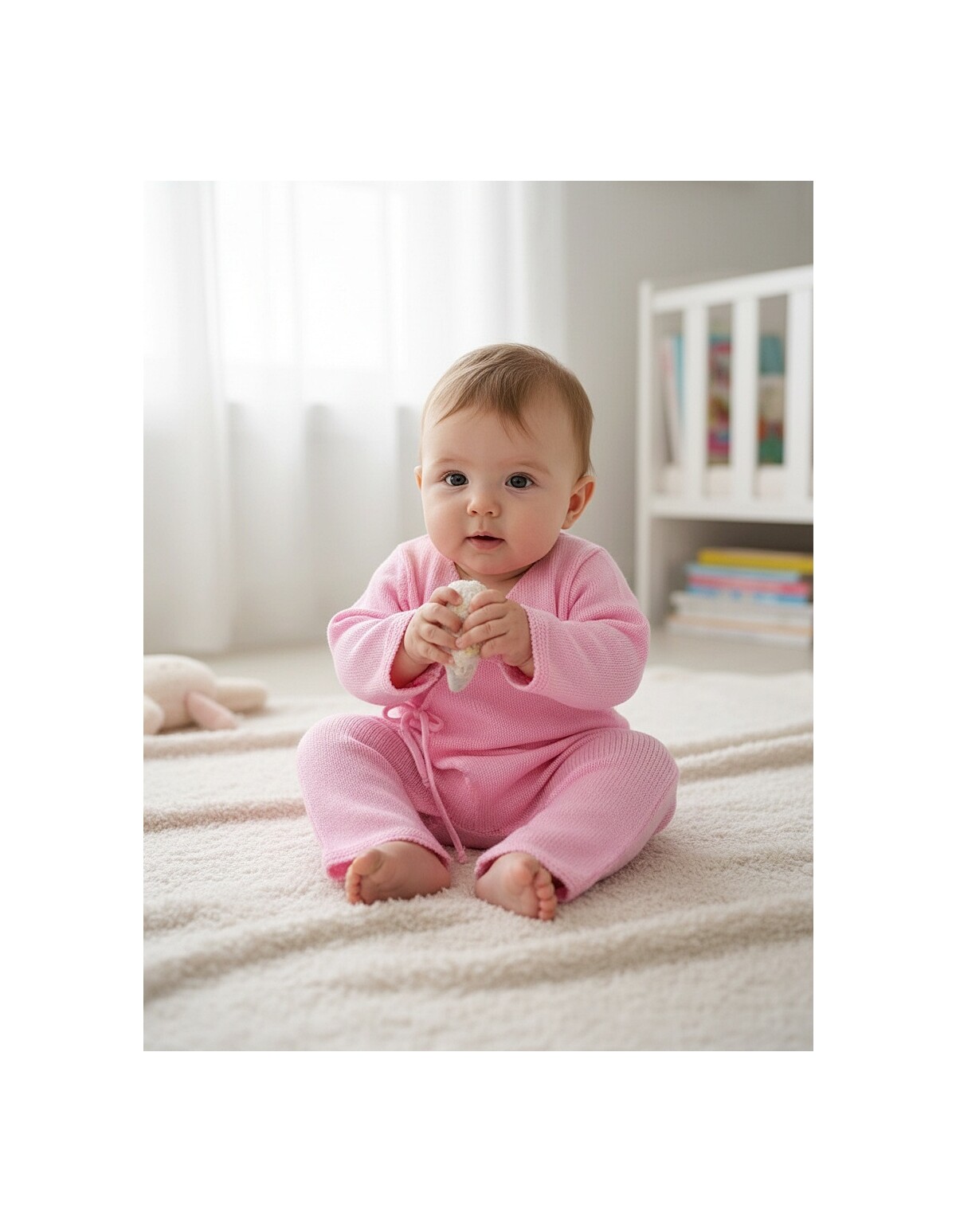 Salopeta tricotata Sabrina, model roz