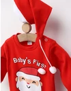 Salopeta+caciulita Baby's first Christmas rosu picture - 2