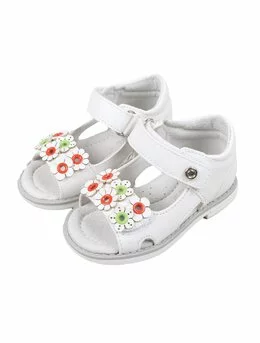 Sandale albe cu flori 21