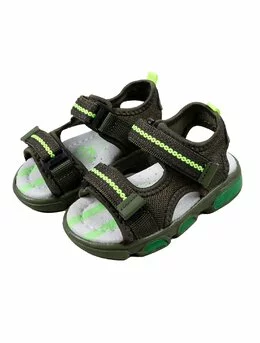Sandale copii sport cu LED model kaki 1