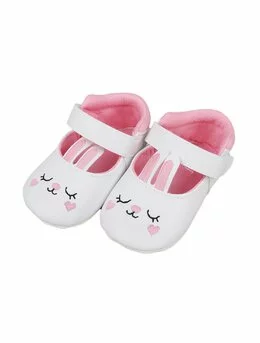 Sandale iepuraș baby alb-roz 1