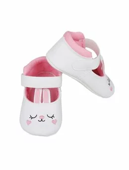 Sandale iepuraș baby alb-roz 2