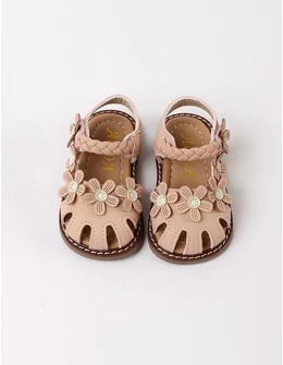Sandale Maya, floricele elegante, roz