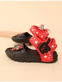 Sandale spuma negru-rosu tractoras 2