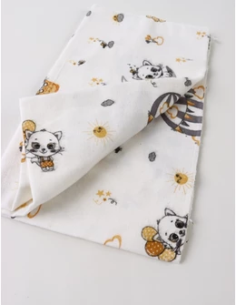 Scutec finet imprimat Night Cat, cu galben