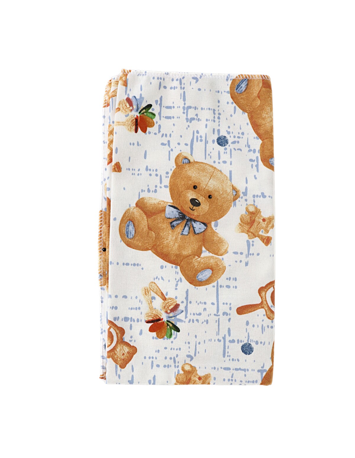 Scutec finet imprimat Toy Bear, cu maro