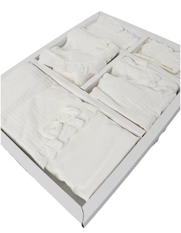 Set 10 piese, bebe, Croset Lia, alb