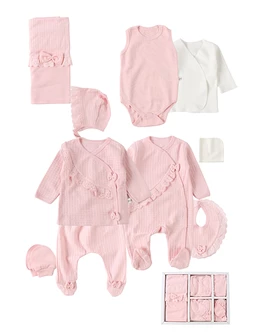 Set 10 piese, bebe, Croset Lia, roz