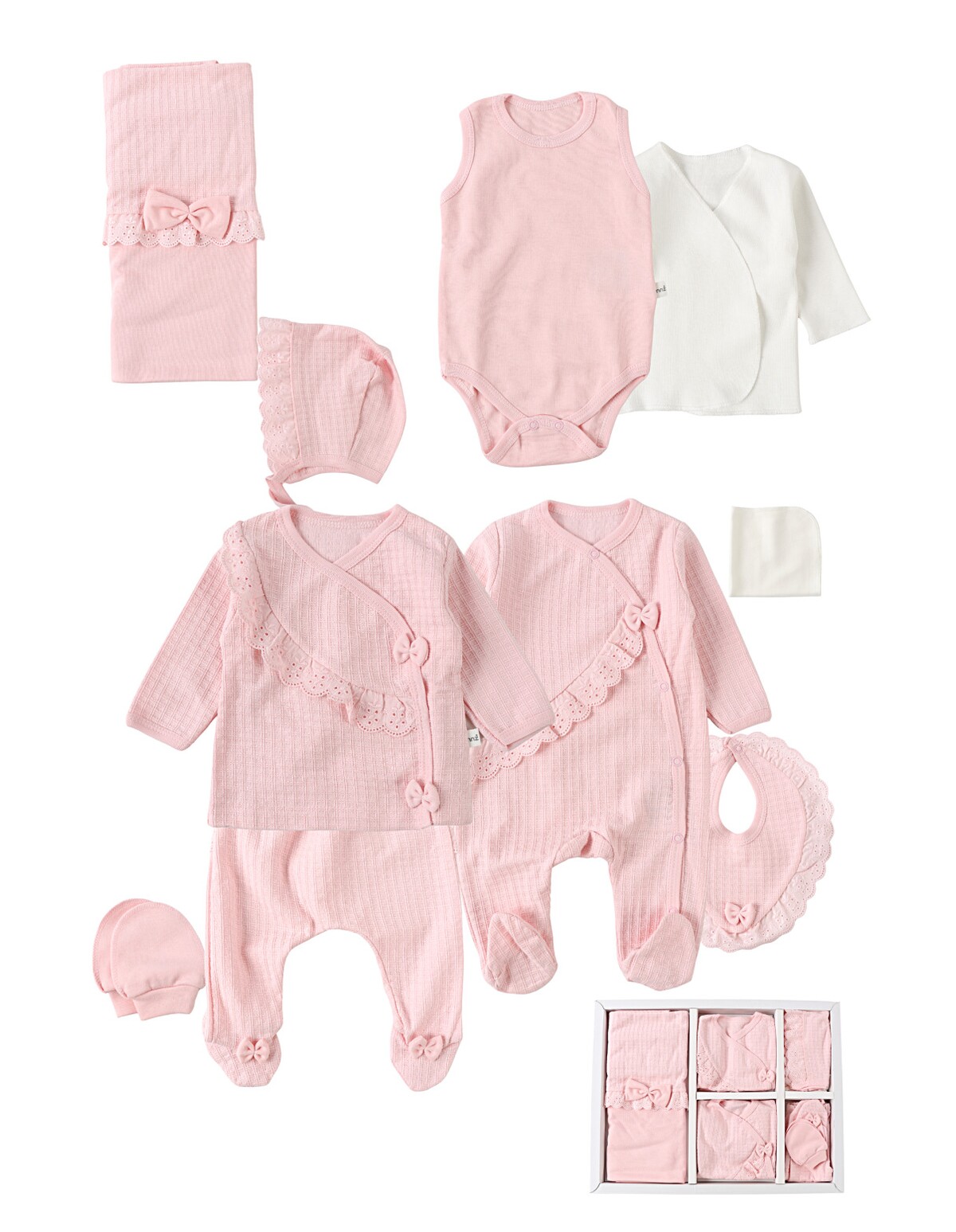 Set 10 piese, bebe, Croset Lia, roz