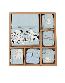 Set 10 piese, nou nascut, Familia Catelusilor, blue