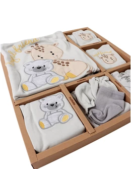 Set 10 piese, nou nascut, Loyal Friends, gri