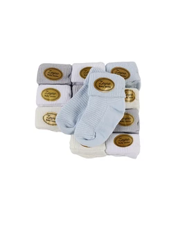 Set 12 perechi sosete multicolor simple