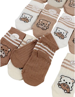 Set 12 pereschi sosete multicolor Urs-masina