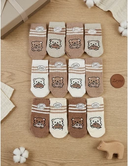 Set 12 pereschi sosete multicolor Urs-masina