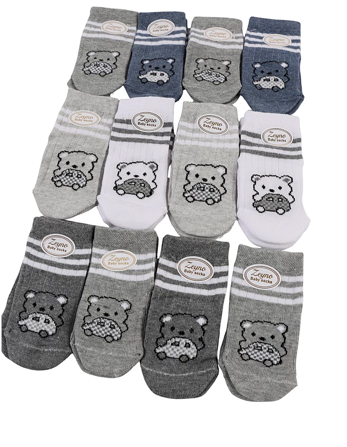 Set 12 pereschi sosete multicolor ursi-masinute picture - 4