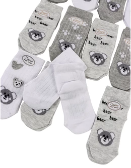 Set 12 pereschi sosete multicolor ursulet