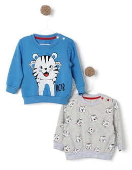 Set 2 bluze ROAR TIGER albastru-gri 1