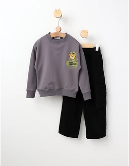 Set 2 piese Tiny trekker gri