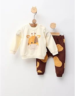 Set 2 piese, Vacuta Zuzy, cu ecru