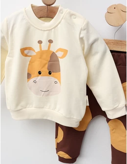 Set 2 piese, Vacuta Zuzy, cu ecru