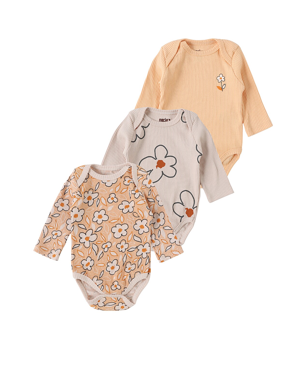 Set 3 body, Musetel, multicolor