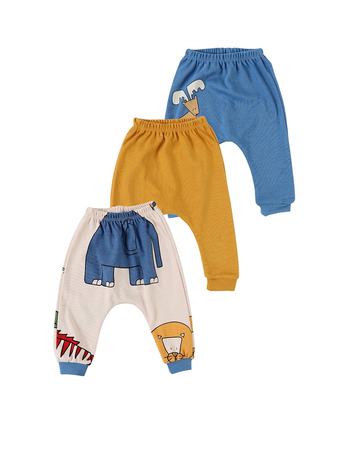 Set 3 pantaloni, All Animals in Wild, multicolor