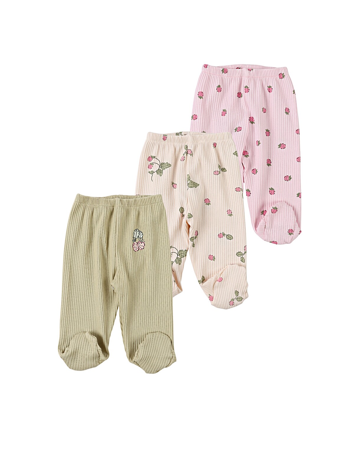 Set 3 pantaloni, Capsunele, multicolor