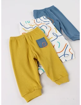 Set 3 pantaloni, Different Way, multicolor